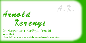 arnold kerenyi business card